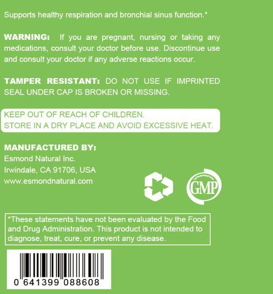 Lung Cleanser (Maintain Healthy Respiratory Function), USA, FDA, GMP, NPAC-60 Tablets