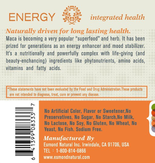 Super Maca Capsule (Energy Enhancer & Mood Stabilizer), USA, FDA, GMP, NPAC-5000mg, 60 Capsules