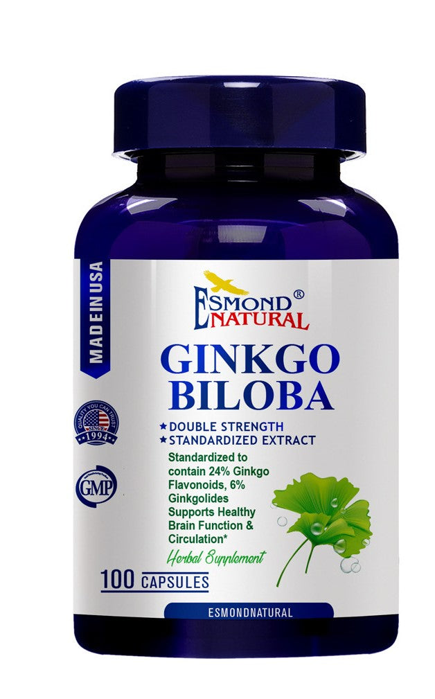 Ginkgo Biloba (DOUBLE STRENGTH. Supports Healthy Brain Function), USA, FDA, GMP, NPAC-100 Capsules