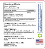 Ginkgo Biloba (DOUBLE STRENGTH. Supports Healthy Brain Function), USA, FDA, GMP, NPAC-100 Capsules