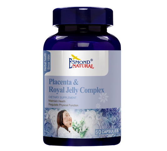 Placenta & Royal Jelly Complex (Supports Anti-Aging of the skin), USA, FDA, GMP, NPAC-500mg, 60 Capsules