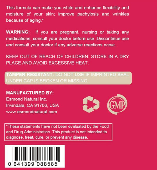 Skin Whitening Capsule (Repairs, Improves & Protects Skin), USA, FDA, GMP, NPAC-60 Capsules