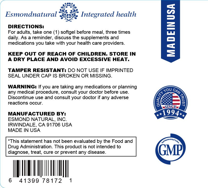 Salmon Oil Omega-600 S Alaska Deep Sea (Supports Heart/Blood Sugar Metabolism), USA, FDA, GMP, NPAC-1000mg, 150 Softgels