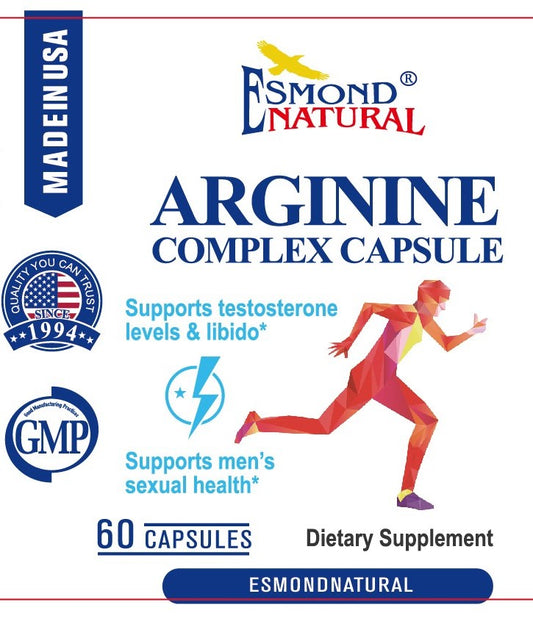 Arginine Complex Capsule (Supports Testosterone Levels, Libido, Men's Health), USA, FDA, GMP, NPAC-60 Capsules