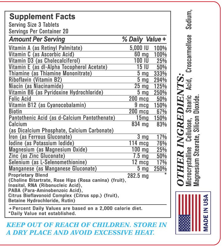 Hair, Skin & Nails (Promotes firm skin, Strengthens hair and nails), USA, FDA, GMP, NPAC-60 Tablets