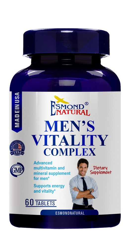 Men's Vitality Complex (Advanced Multivitamin and mineral supplement for men. Supports energy and vitality), USA, FDA, GMP, NPAC-60 Tablets