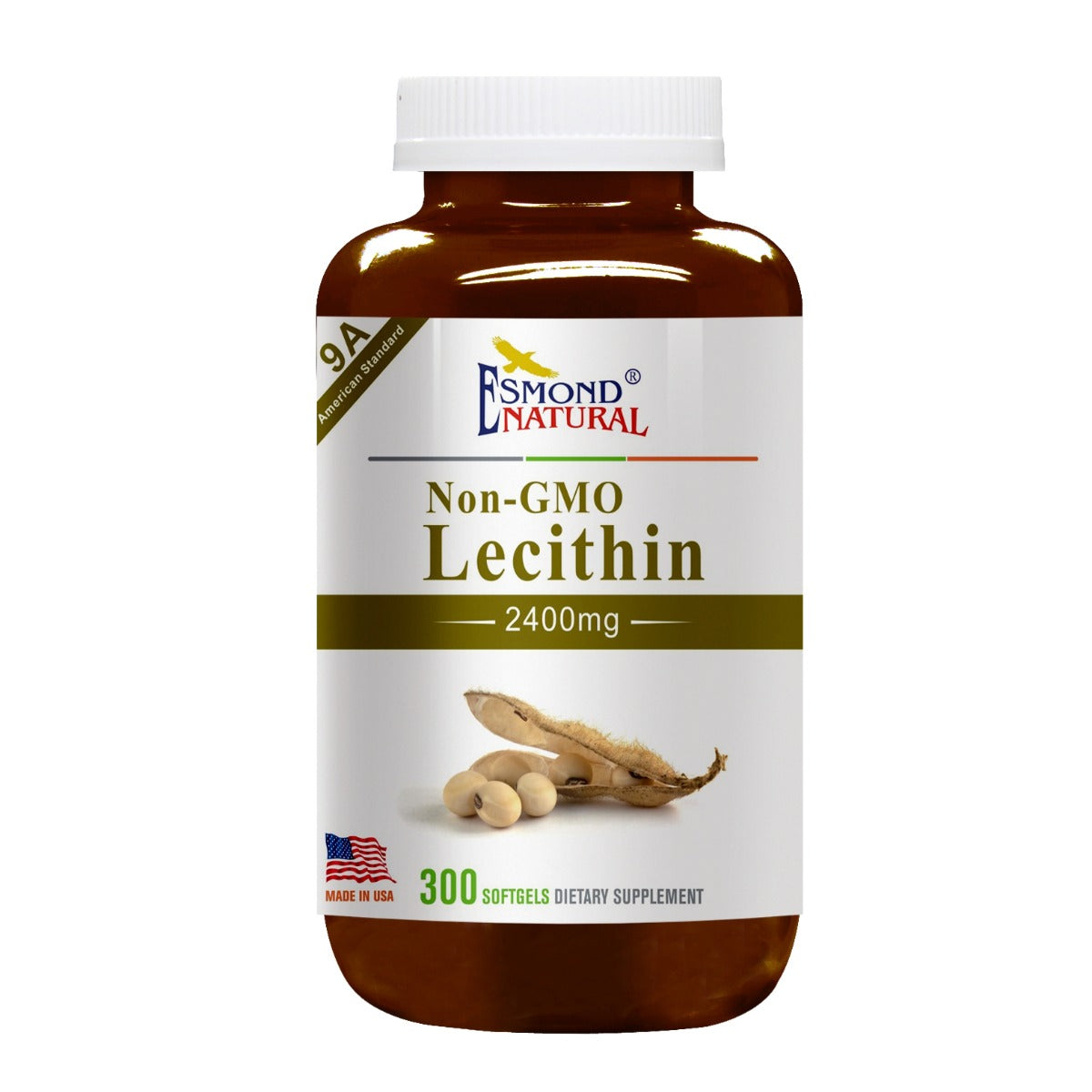 Lecithin (Non-GMO), USA, FDA, GMP, NPAC-2400mg, 300 Softgels